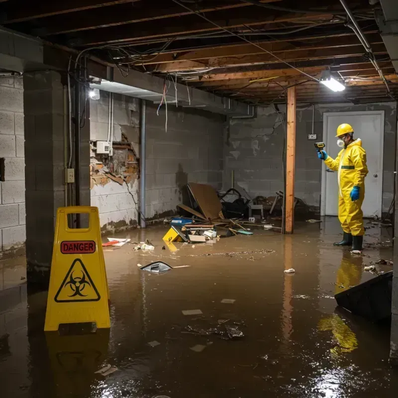 Flooded Basement Electrical Hazard in Dillon, SC Property